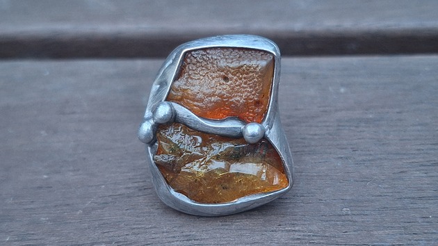 pierścionki - różne Surowy - pierścionek regulowany