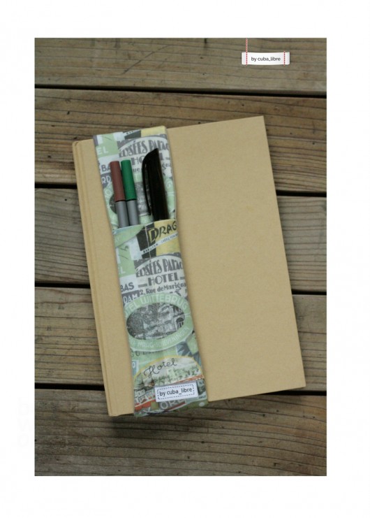 Przybornik na notes, kalendarz - Retro etykiety  cuba libre