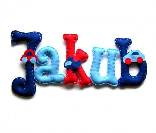Literki z filcu - 12-16cm - Jakub locoloro