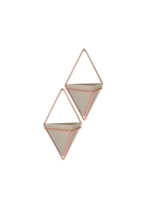 Pojemnik Doniczka 2 szt. Triangle Miedziane MIA home