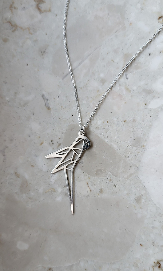 srebrne naszyjniki PAPUGA - naszyjnik srebro