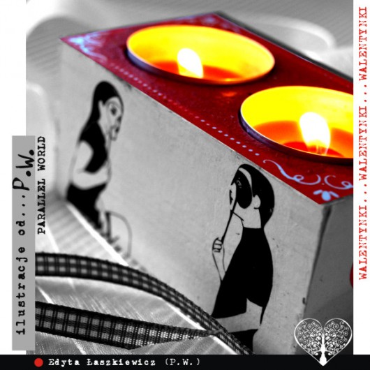 Romantic -  podwójny świecznik na tea light Parallel World
