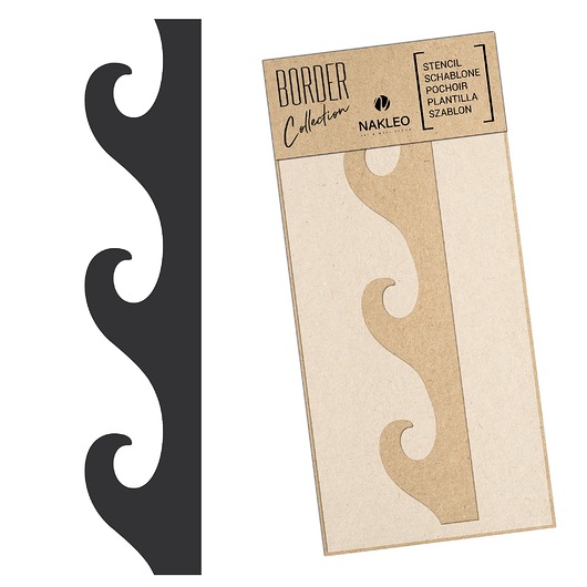 tapety i naklejki ścienne Szablon malarski border // FALA #2