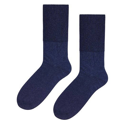 Skarpety bezuciskowe bawelniane niebieskie jeans EsteraShop