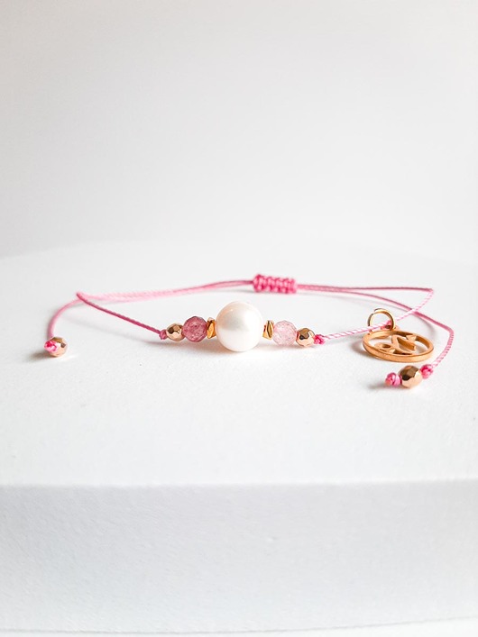 bransoletki na sznurku Bransoletka Zodiakalna Koziorożec Big Pearl z Zawieszką