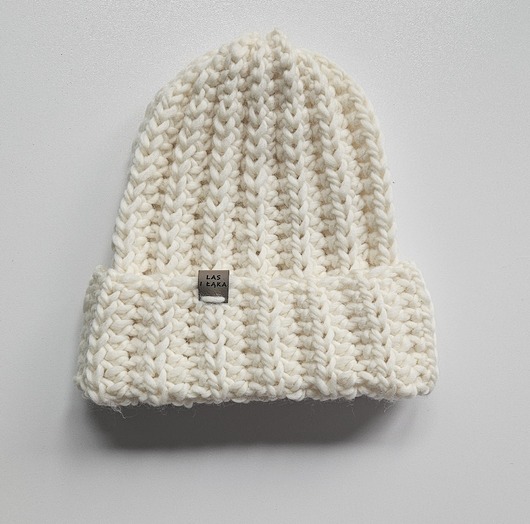 czapki damskie Czapka wełniana ecru