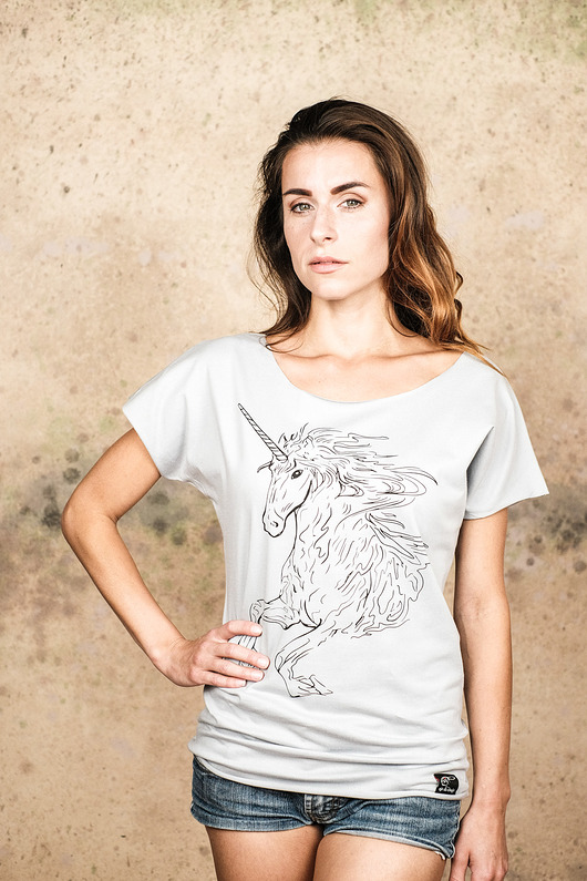 t-shirt damskie Bluzka JEDNOROŻEC