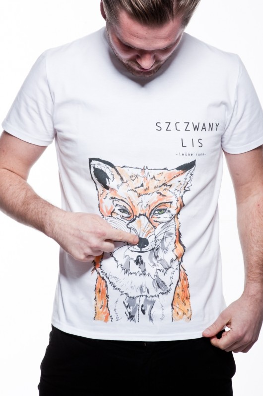 t-shirty męskie LEŚNE RUNO - SZCZWANY LIS t-shirt męski