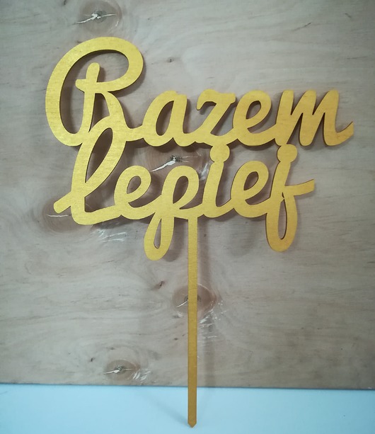 Topper Razem Lepiej złoty JJ Studio