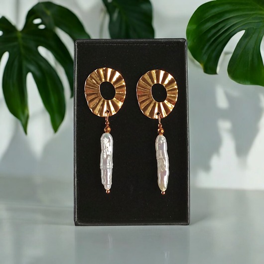 kolczyki z kamieniami Długie perły : kolczyki : wyjątkowy prezent PREMIUM : IV