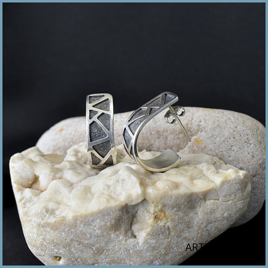 kolczyki srebrne SILVER GEOMETRY 