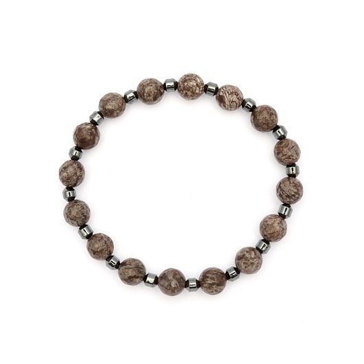 biżuteria męska Męska bransoletka w kolorach brązu - zdrowie