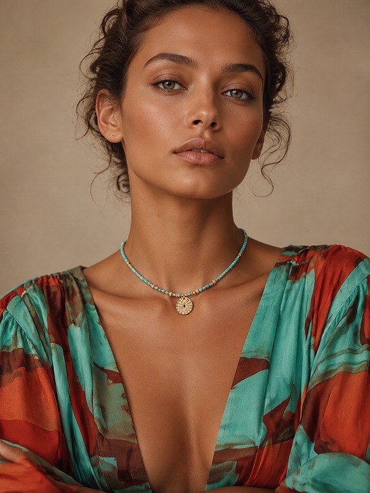 chokery Turkus vol. 47 /choker/ 14.06.26 - naszyjnik - Szlachetna kolekcja