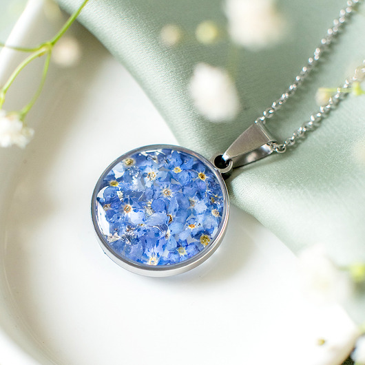 wisiory Wisiorek z niezapominajkami