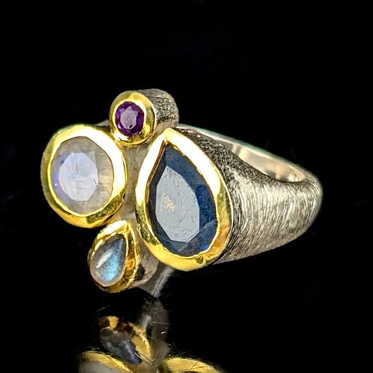 pierścionki srebrne Pierścionek Bombonierka mineralna