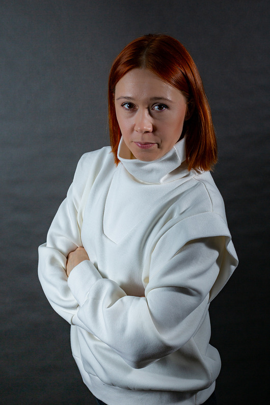 bluza bez kaptura damska Bluza z golfem