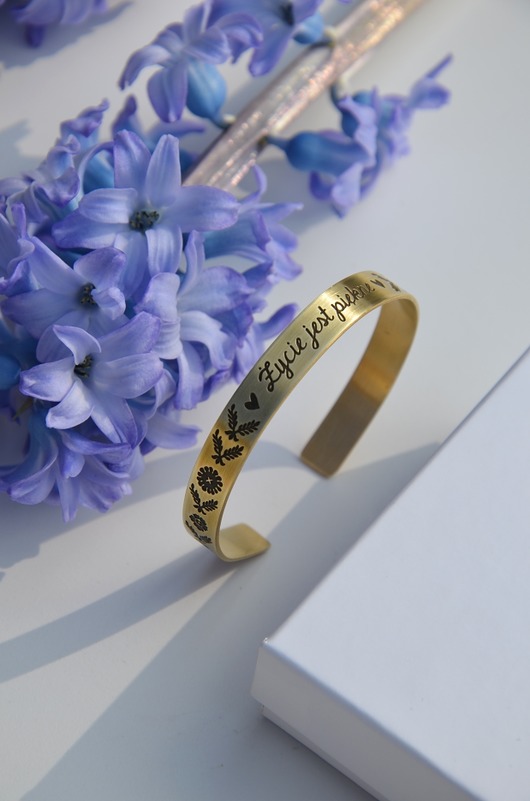 bransoletki złote Bransoletka model "ŻYCIE..."