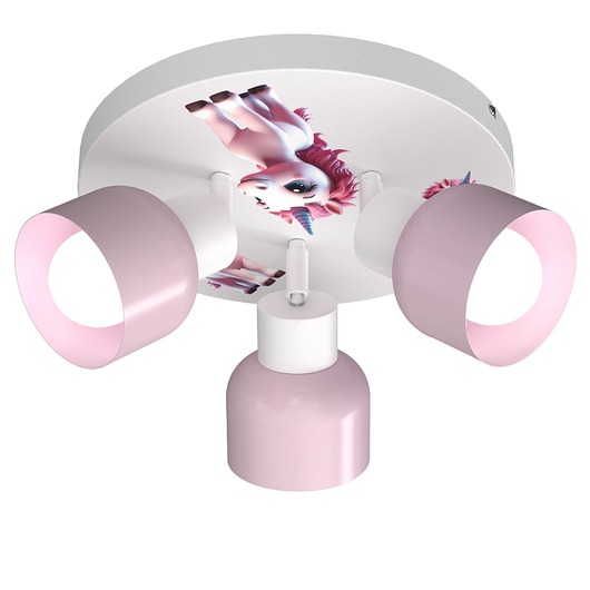 lampy do pokoju dziecka Dziecięca lampa sufitowa z nadrukiem laserowym led unicorn jednorożec E27 LED