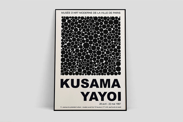 Yayoi Kusama- plakat wystawowy Pas De LArt