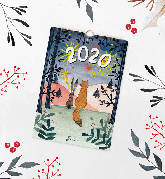 kalendarze i plannery KALENDARZ ŚCIENNY 2020 LEŚNE HISTORIE