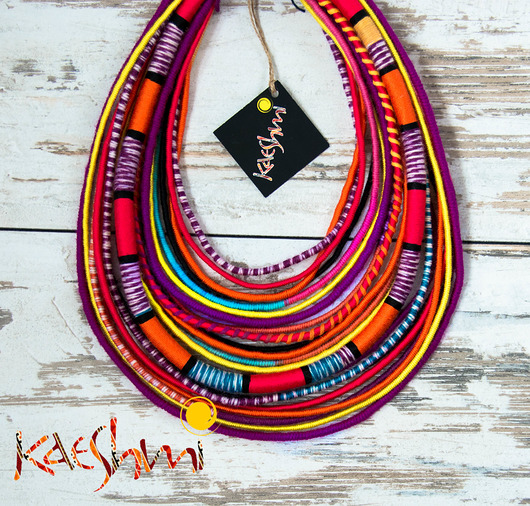 Niko Tayari - naszyjnik MAASAI, boho, etno, folk Kaeshmi