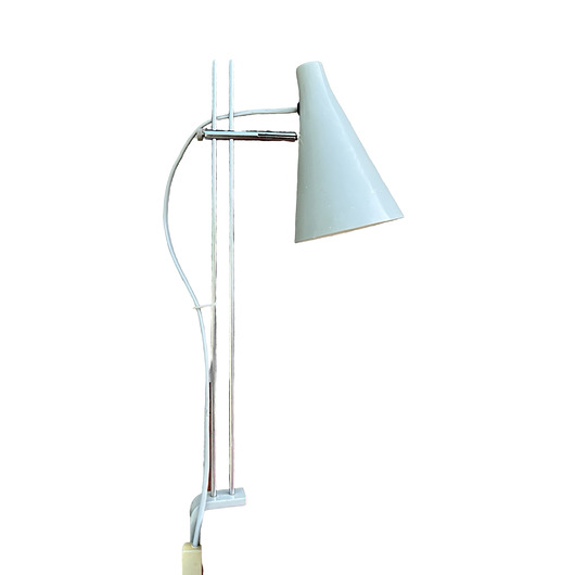 lampy stołowe Szara lampa biurkowa, proj. J. Hurka, Lidokov, Czechosłowacja, lata 60.