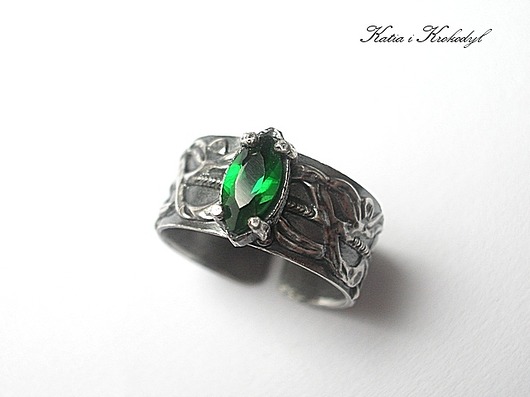 pierścionki - różne Markiza emerald - pierścionek
