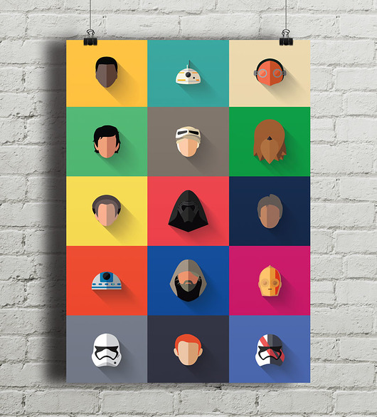 Star Wars - New Icon Set - plakat giclee print minimalmill