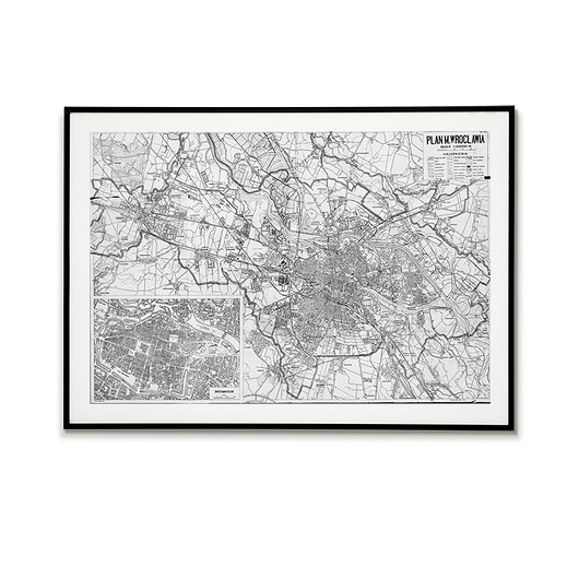 plakaty Plakat Wrocław-Plakat mapa-Miasto