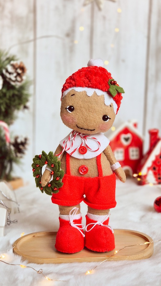 dekoracje świąteczne Ciastek, filcowa lalka, figurka, dekoracja na Boże Narodzenie