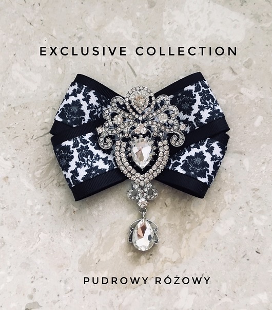 Brosza z Ogromnym koronkowym kamieniem NEW Pudrowy Różowy
