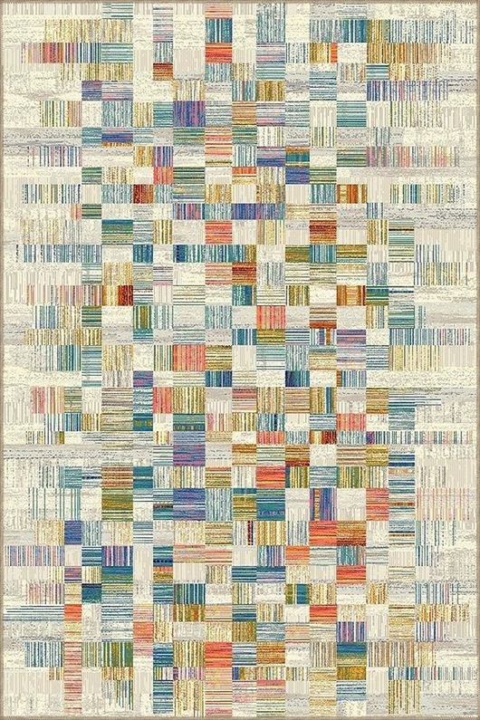 dywany Modny dywan w geometryczne wzory - kolorowa mozaika 120x180 cm