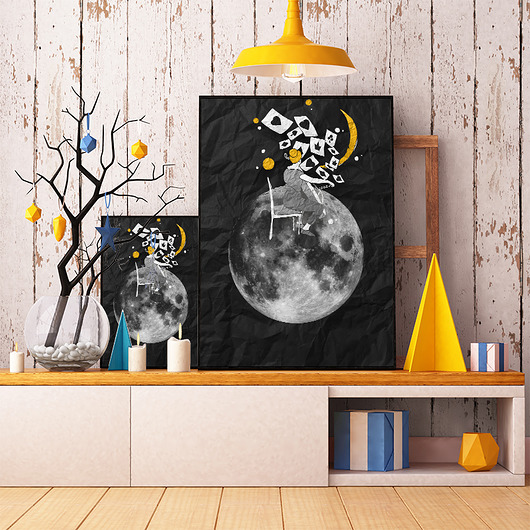 w świetle księżyca... art print a4 Parallel World