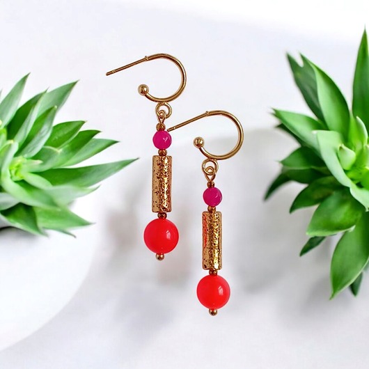 kolczyki z kamieniami Kolczyki : FLUO summer collection ::  51mm