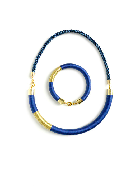 Asymmetric Navy & Gold pinsjewelry
