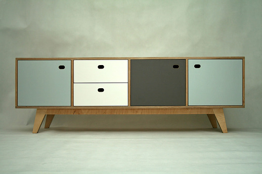 komody Szafka RTV, Szafka ze sklejki, Komoda RTV, Długa szafka z szufladami KLAS176