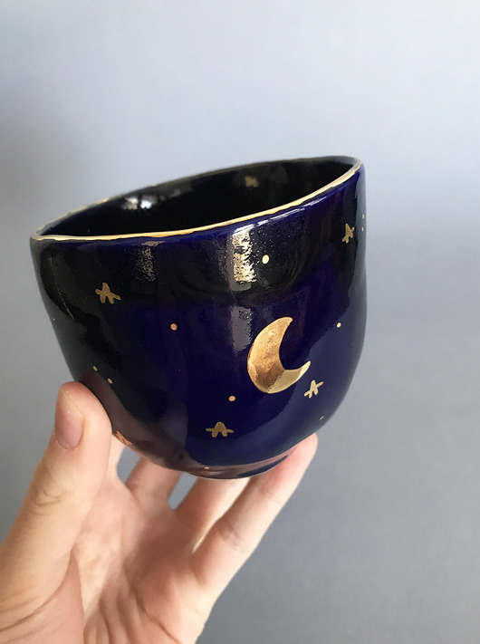 Ceramiczny kubek granatowy ELEMTHEBRAND