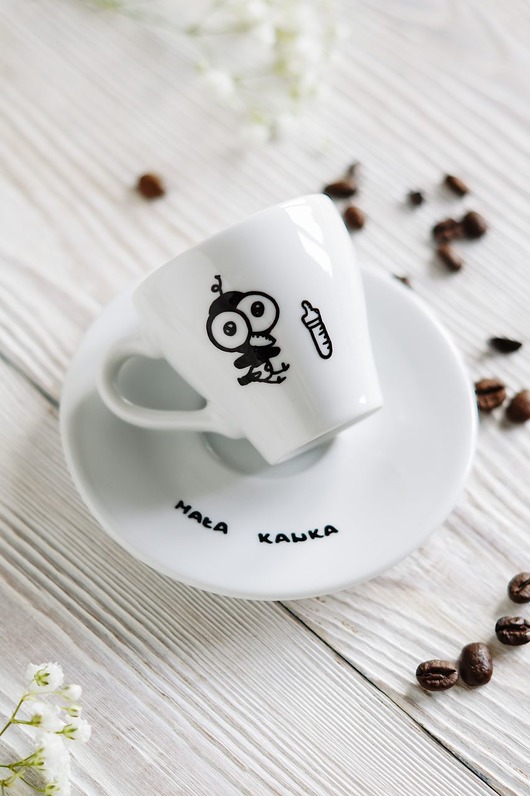 filiżanki Filiżanka Espresso z Małą Kawką