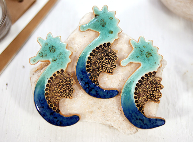 magnesy Ceramiczny konik morski -  magnes na lodówkę