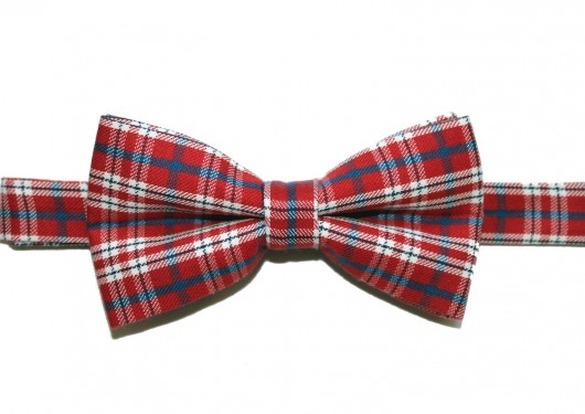 Mucha gotowa bowstyle czerwona kratka bowstyle