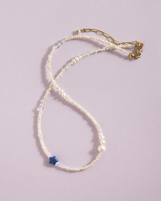 kolie Naszyjnik z pereł naturalnych i kamieni