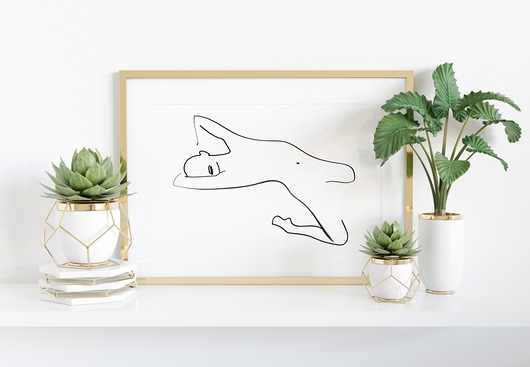Plakat szkic rysunek Sylwetka line art P414 TamTamTu