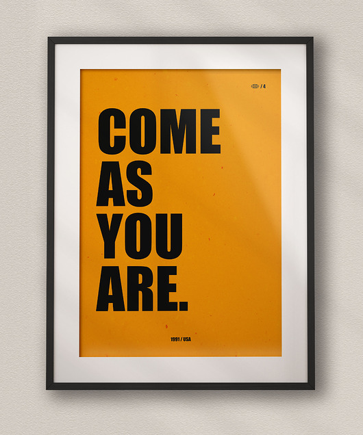 plakaty Minimalistyczny plakat typograficzny - Nirvana - Do salonu, sypialni, biura