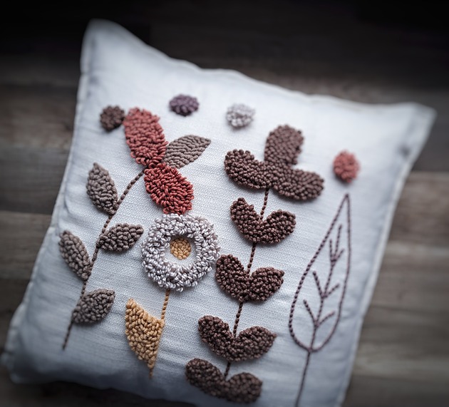 poduszki plecione Nowość! Poduszka dekoracyjna kwiaty boho