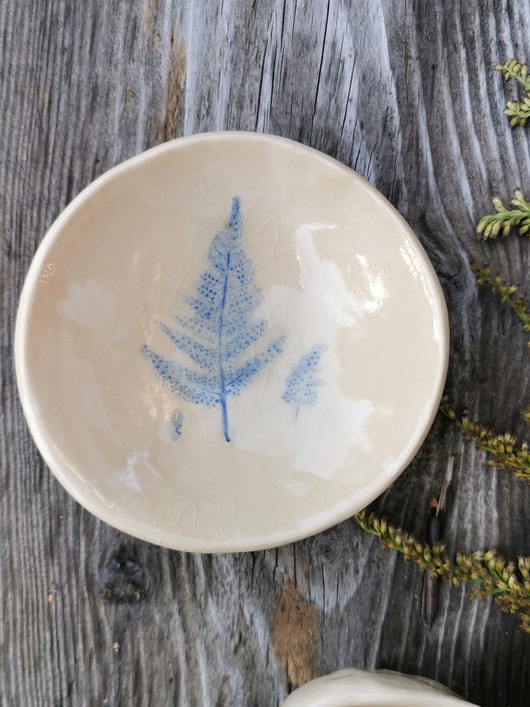 pojemniki na biżuterię Ceramiczny miseczka PAPROĆ