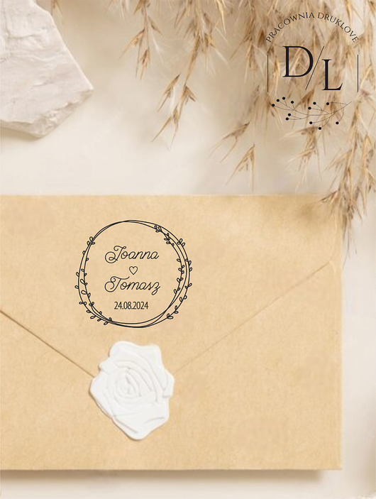 stemple ślubne Stempel ślubny personalizowany Wianek 2