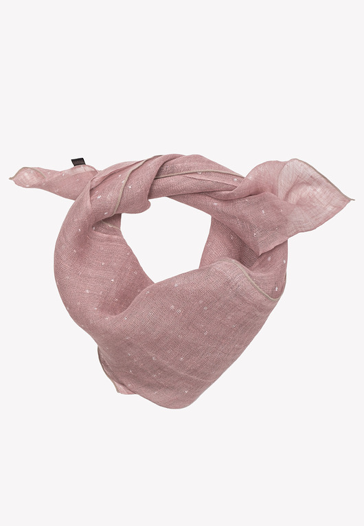szale damskie Chusta len 100% w kolorze pudrowego różu 57cm x 72cm