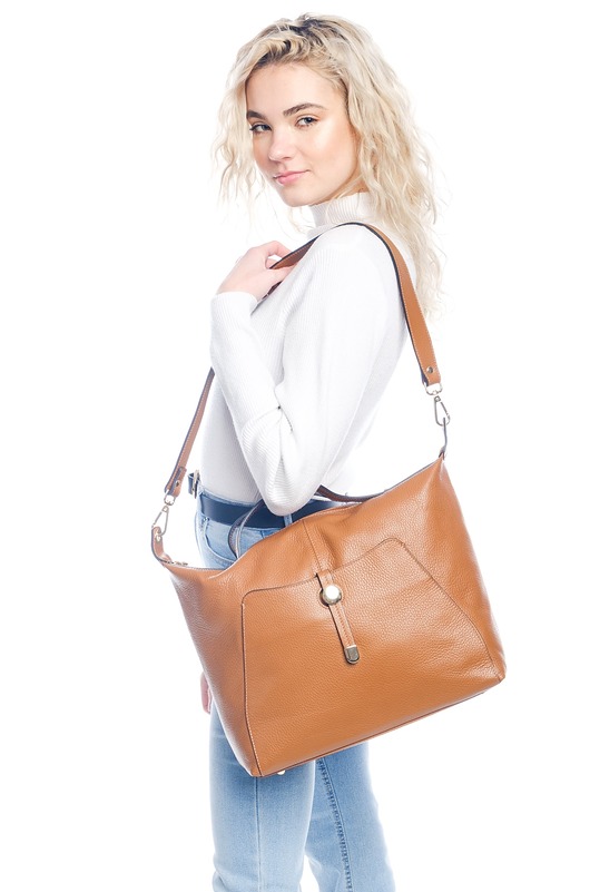 torby na ramię Torba skórzana Shopper - mieści format A4 (7009)