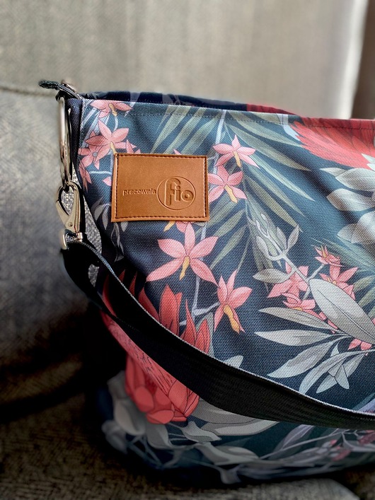 torby XXL Torebka damska Hobo waterproof- FLOWERS