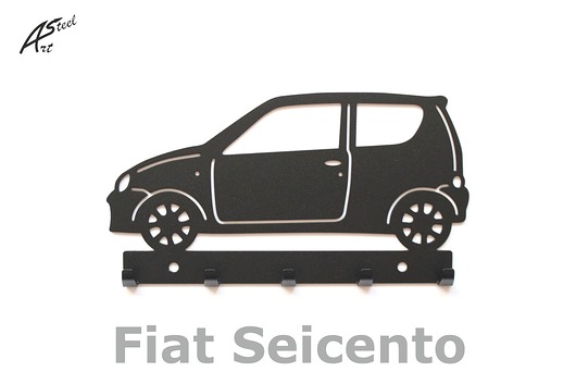 Fiat Seicento wieszak na klucze pomysł, prezent ArtSteel